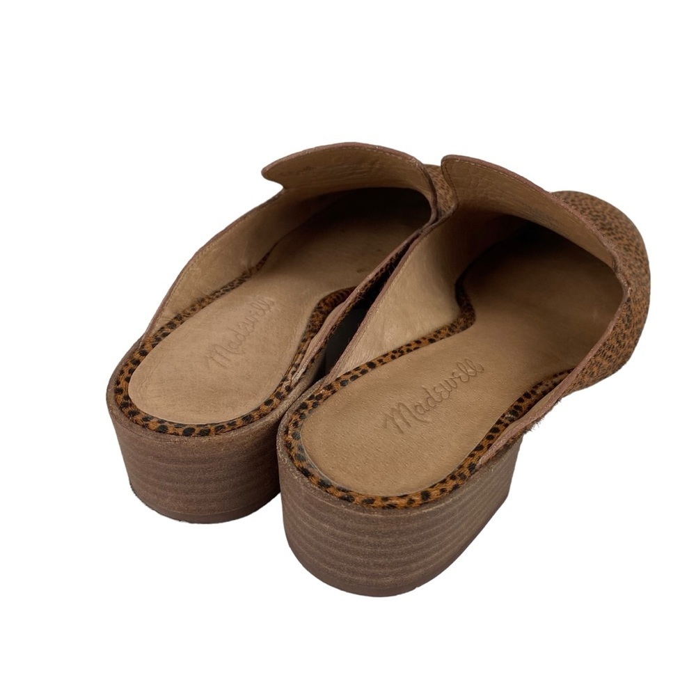 Madewell The Willa Loafer Spotted Calf Hair Slip On Mules Size 7 Brown Black - Picture 5 of 10